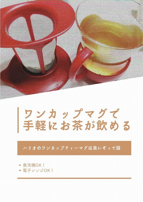 ハリオのワンカップティーマグを買ったら 手軽にお茶を飲めてよかったって話 日々放置プレイ